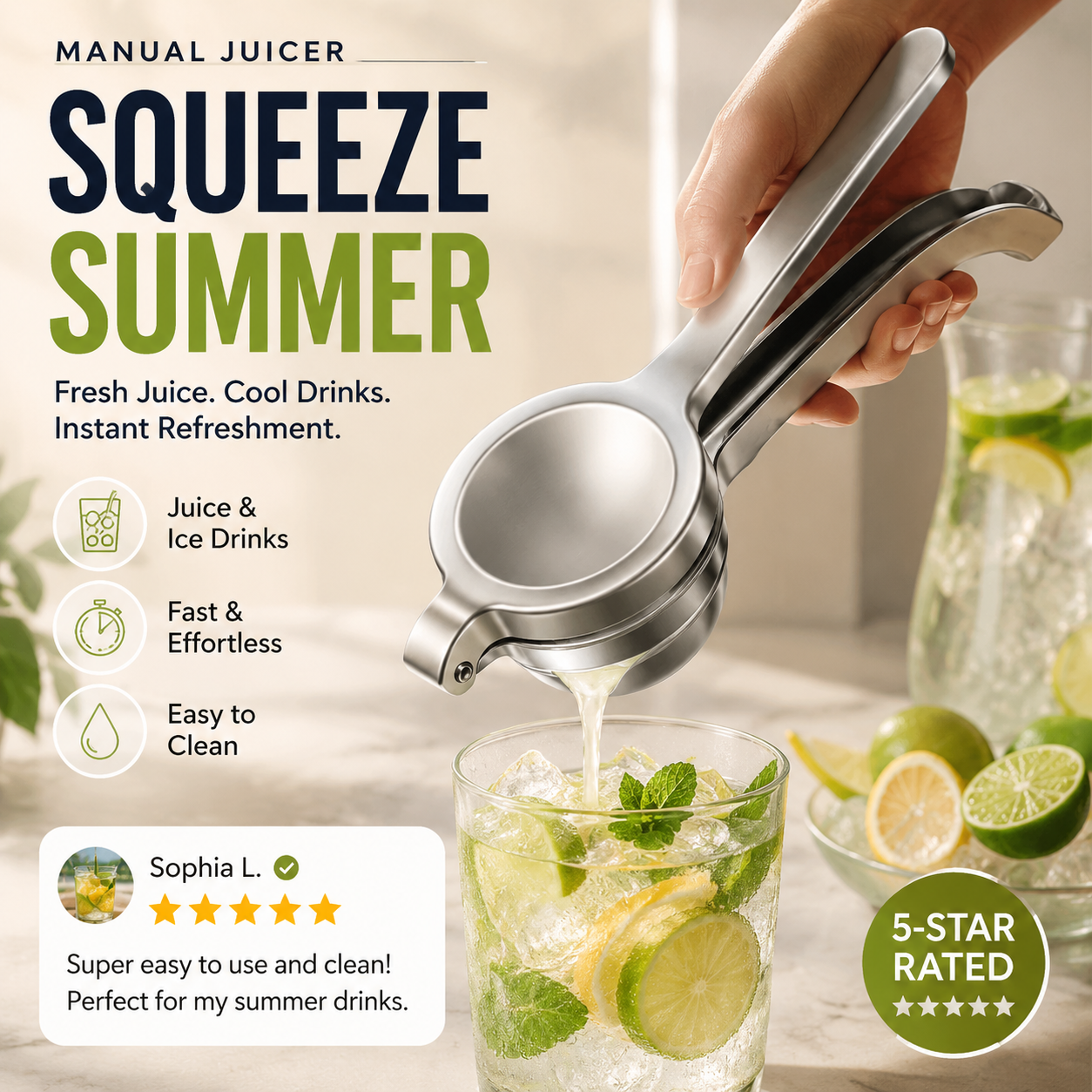 🥳2026 HOT SALE🥳💞50K+ SOLD!✨Stainless steel manual juicer