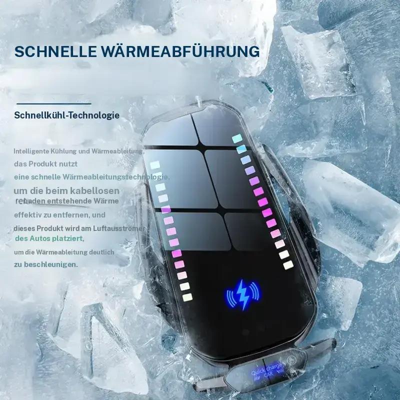 🔋⚡ Wireless Car Charger and Phone Holder - Compatible with iPhone and Android Phone Types 📱🚗