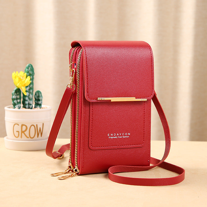 š50% OFF NOW! Simple And Elegant Women's Touchscreen Crossbody Phone WalletāTransparent Window PU Leather Purse, MultiāCard Slot Shoulder Bag for Daily Shopping Travel