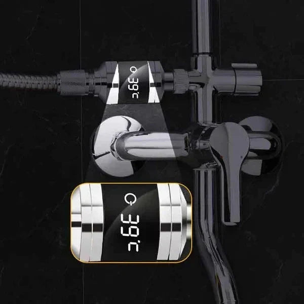 🚿 Digital Shower Thermometer with Color Temperature Alerts