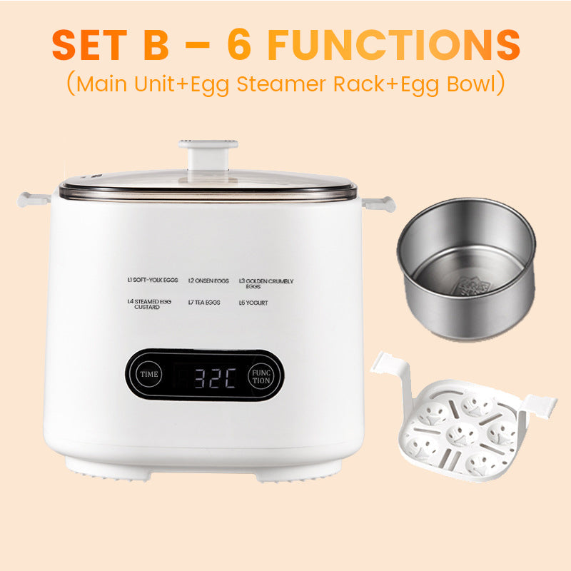 🎁2026 Neues Design🥚✨Mini Multi-Functional Egg Cooker Set with Smart Touch Panel