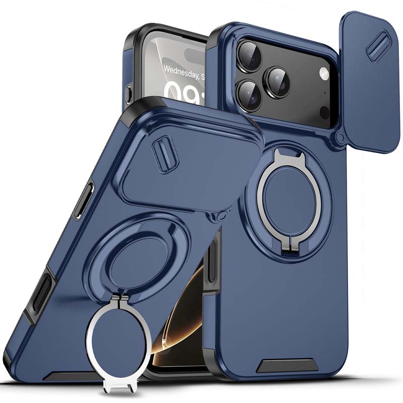 Magnetic Phone Case with Ring Stand For iPhone