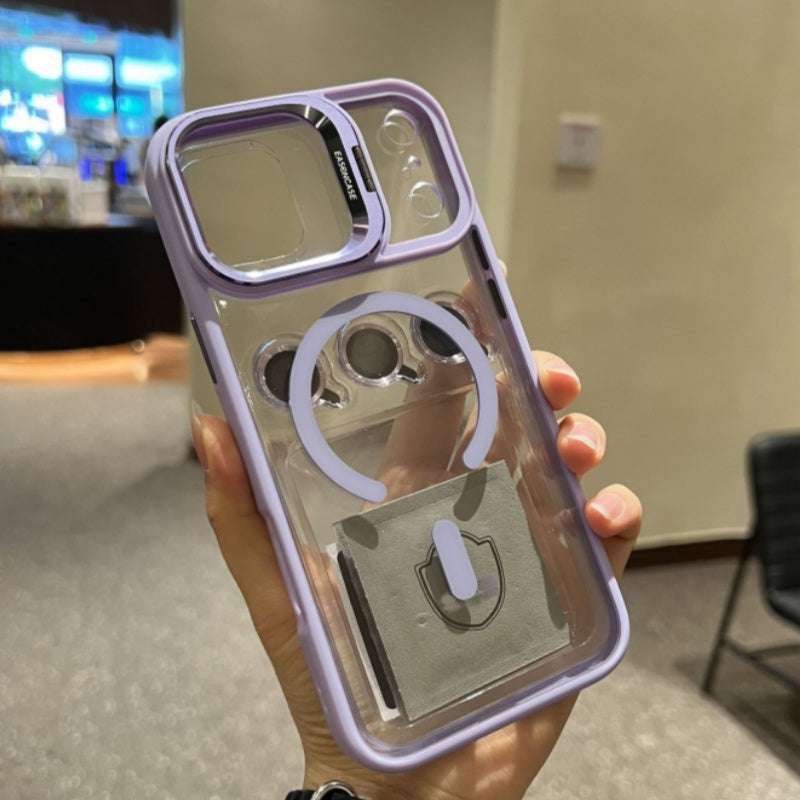 Clear Magnetic Case with Camera Guard Kickstand