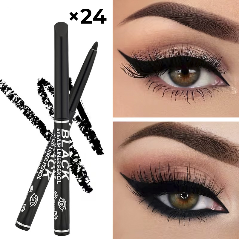 12-Pack Waterproof Retractable Eyeliner Pencil