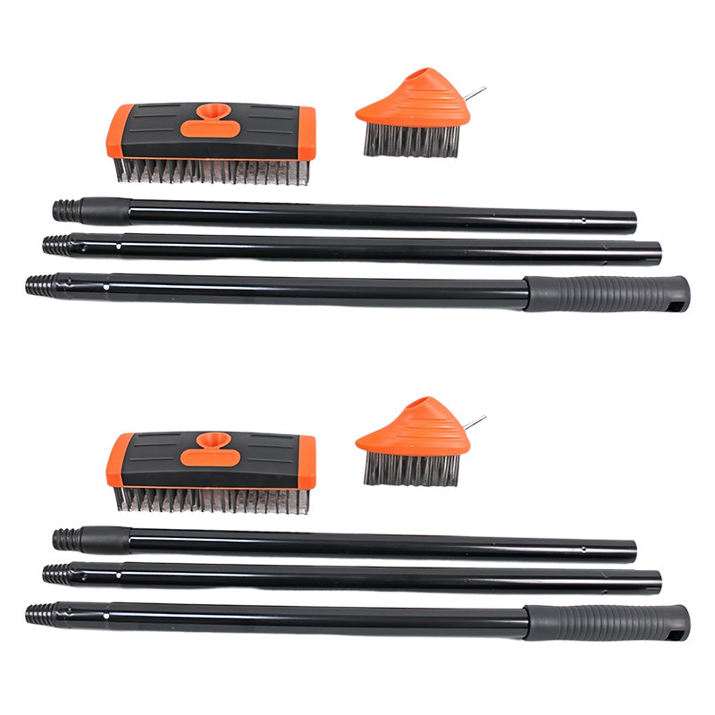 🧹 LIMITED-TIME 50% OFF! 🌿 3-in-1 Weeding Wire Brush Set – Adjustable Pole, 3 Tools, Heavy-Duty 🧤