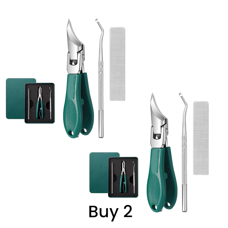 🦶 Heavy‑Duty 3‑Pcs Toenail Grooming Kit – Sharp, Ergonomic, Travel‑ready ✨