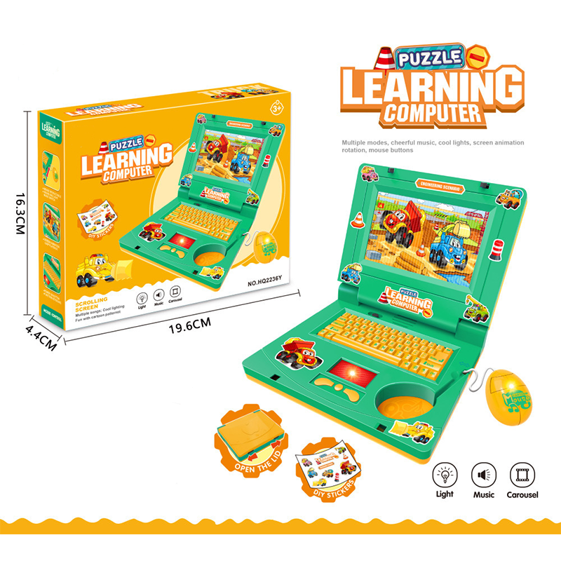 🔥Hot Sale 50% OFF🔥 Interactive Simulation Toy Laptop – Pretend Play Computer with A-Z Keyboard & 1-10 Number Keys, 55+ Songs Lights Sounds, 5 Learning Modes (ABC/Numbers/Music/Games/Messages), Foldable with Handle