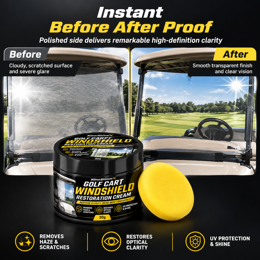 Golf Cart Windshield Scratch Repair Paste with Sponge