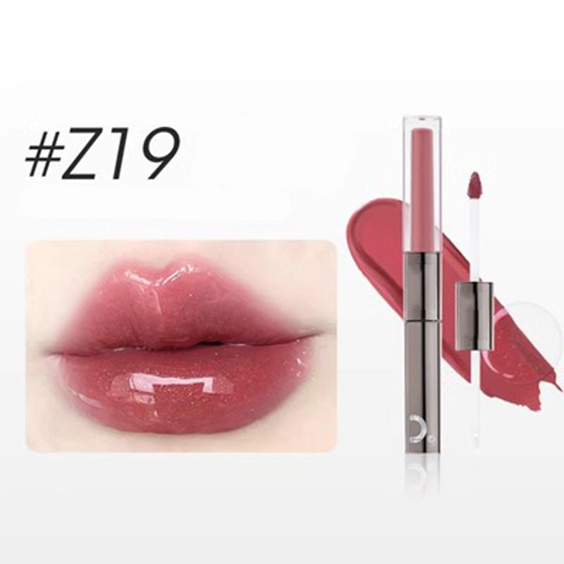 🔥New Year Special 49% OFF🔥2 IN 1 Moisturizing Shimmer Waterproof Long Lasting Double Head Lipstick