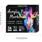 (🔥Last Day Promotion-49%OFF)Dual Tip Acrylic Paint Pen Marker - 24/48/72 Colours