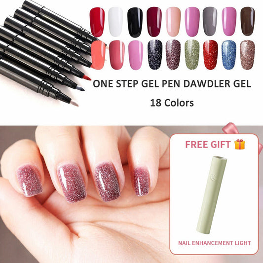 💅 Limited Time Buy 1 Get 1 Free  ✨One Step Nail Gel Pen🎨Free handheld mini UV nail lamp💡