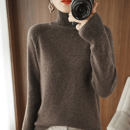 🔥Women's Solid Turtleneck Knit Sweater