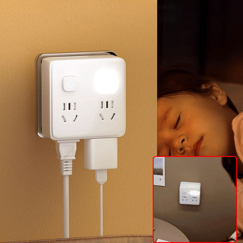 Multi-Function Socket Converter with Night Light