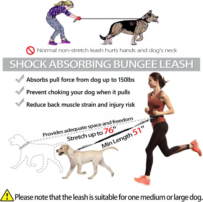 🔥Mother's Day Sale 49% OFF-Hands Free Dog Leash with Zipper Pouch