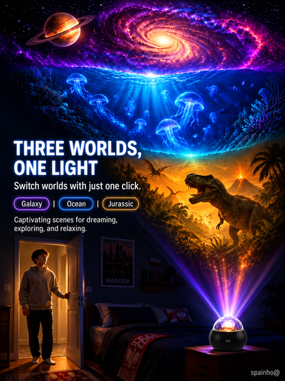 🌌Ocean Dinosaur Projector Lamp – Popular with over 100,000 users