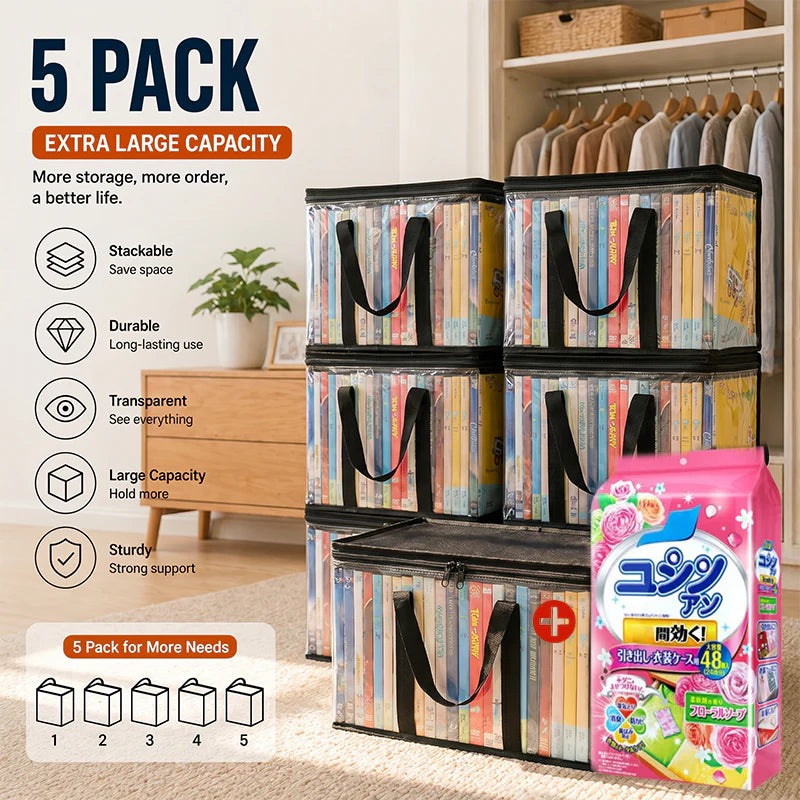 🔥 Limited-Time Offer – 49% Off 📦 Large, Extra-Strong, Transparent Storage Bag made of Thick Plastic for Clothing, Moving, and Storage