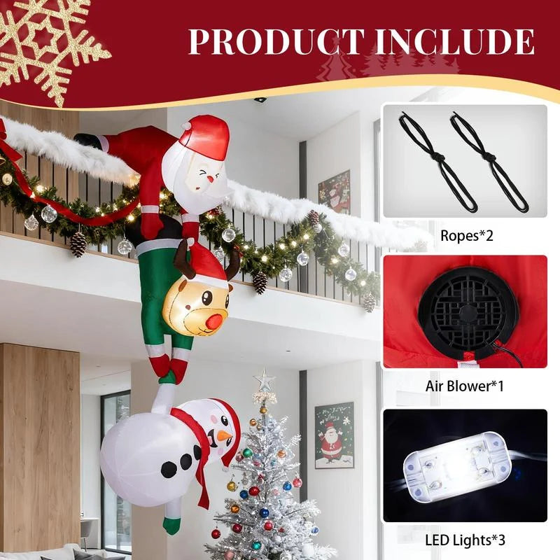 🎅🦌 Blow-Up Christmas Yard Decor – 50% OFF! Built-in LEDs, waterproof polyester, auto-inflates in seconds – magical holiday display. ⛄️