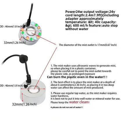 🎃Early Halloween Promotion🔥Mist Maker Ultrasonic Fogger – Indoor/outdoor Landscaping & Halloween Decoration