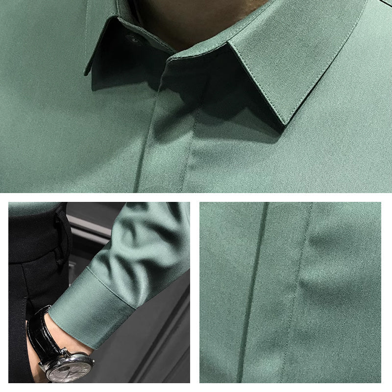 🎉2025 New Products Hot Sale✨Men's Wrinkle-Free Button-Down Shirt