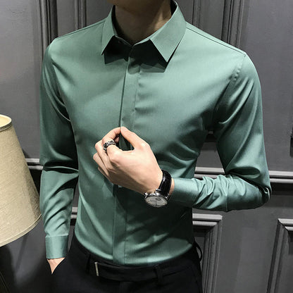 🎉2025 New Products Hot Sale✨Men's Wrinkle-Free Button-Down Shirt