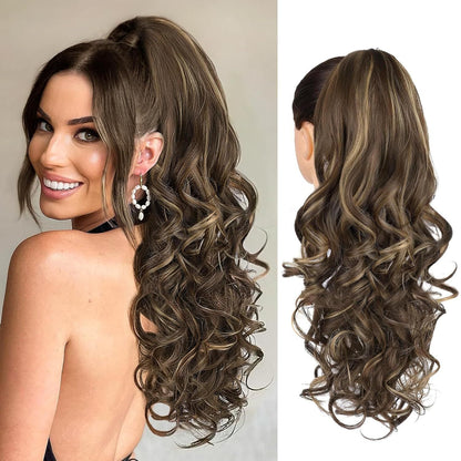 💜Tijdelijke promotie 50% OFF💜Clip-on golvende paardenstaart verlenging