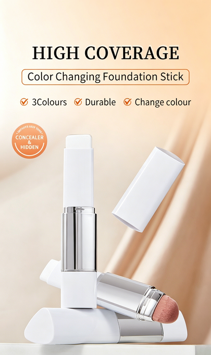 🎉[OFFICIAL PRODUCT] BLANC Cover Cream Stick V / Detachable Brush - Korean Color-Changing Foundation Stick with Collagen Capsules (0.45 oz)