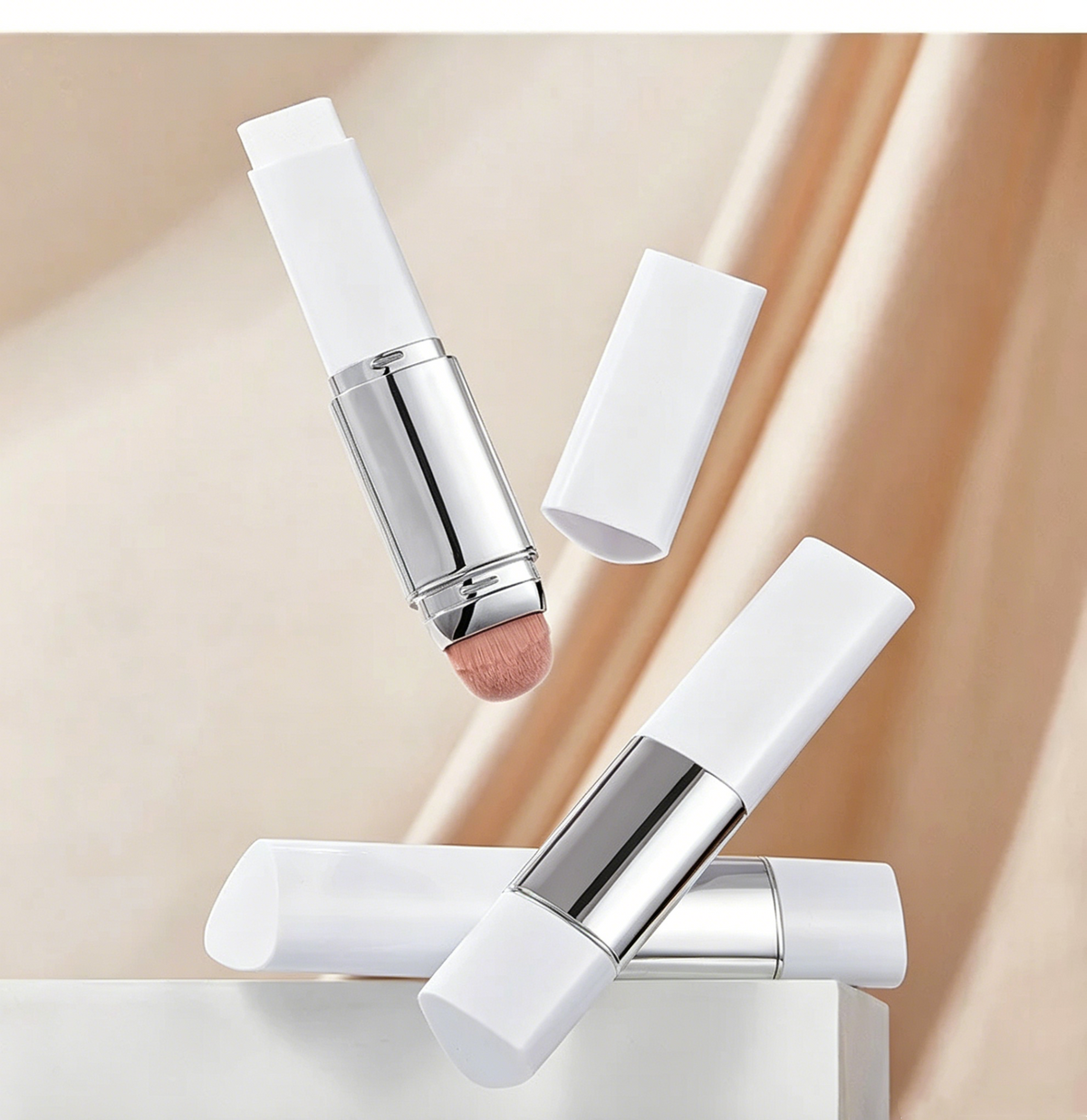 🎉[OFFICIAL PRODUCT] BLANC Cover Cream Stick V / Detachable Brush - Korean Color-Changing Foundation Stick with Collagen Capsules (0.45 oz)