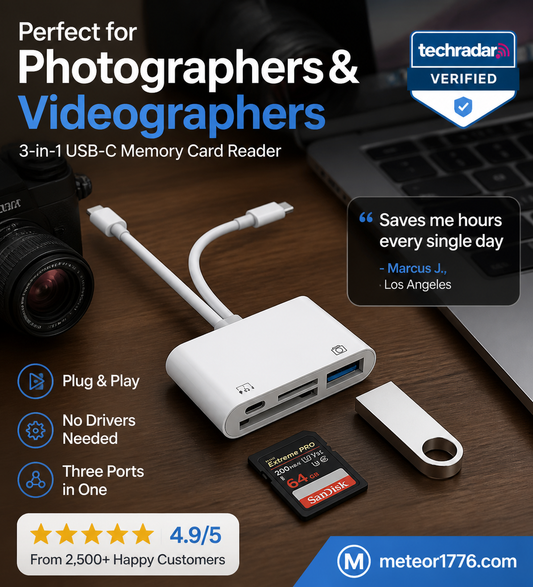 ⏳🔥LIMITED-TIME 50% OFF! ⏰3-in-1 USB-C Memory Card Reader – Read SD, microSD & CF cards – Plug & Play, Fast Transfer 🔥📱