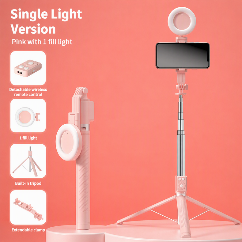 ⏳Time-Limited Special⏰180cm Smart Face-Tracking PTZ Selfie Stick – 360° Auto Follow Phone Tripod with Fill Light, 4-Axis Anti-Shake for Live Streaming & Video Shooting