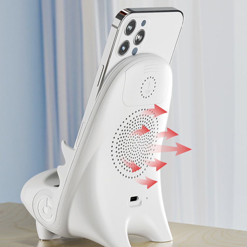 🪑 50% OFF NOW! 📱 Mini Chair Phone Holder with Wireless Charger - 15W Fast Charging, Adjustable Viewing Angles for Desk/Car/Home Use ⚡✨