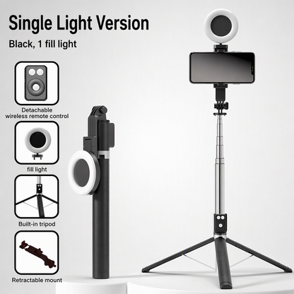 ⏳Time-Limited Special⏰180cm Smart Face-Tracking PTZ Selfie Stick – 360° Auto Follow Phone Tripod with Fill Light, 4-Axis Anti-Shake for Live Streaming & Video Shooting