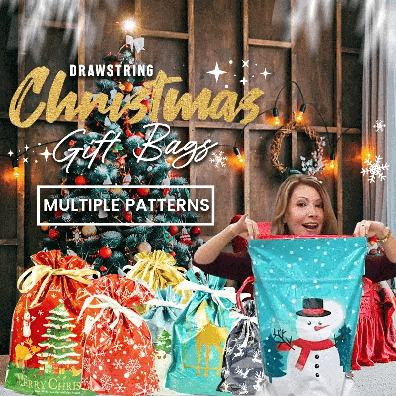 Premium Christmas Drawstring Gift Bag