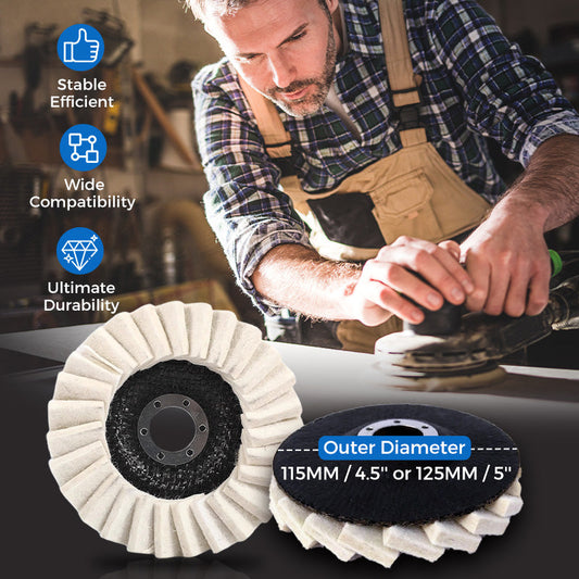 ✨ BUY 1 GET 1 FREE ! 🔧 Wool Felt Flap Polishing Disc – Easy to Use, Surface-Safe & Professional Finish 🧽
