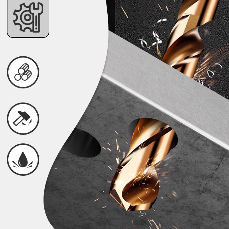 🔩 50% OFF NOW! ✨ Twist Drill Bits for Stainless Steel - Titanium Coated & Split Point Design for Precision Drilling in Metal & Wood 🛠️⚡
