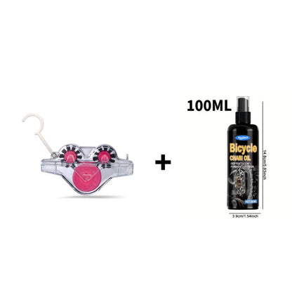 Bicycle Chain Cleaning - Deep Cleaning Set with Built-in Reusable Brush Head