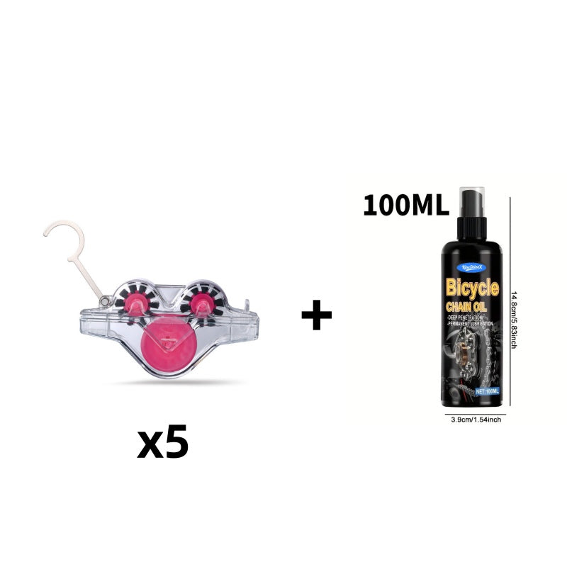 Bicycle Chain Cleaning - Deep Cleaning Set with Built-in Reusable Brush Head