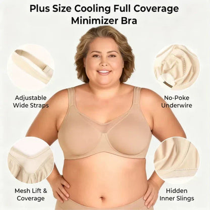 ⏰LAST DAY 65% OFF 💐Women's Elegant Sheer Full Coverage Plus Size Bra, Breathable Mesh Large Size Lingerie, Support Comfort Everyday Bra