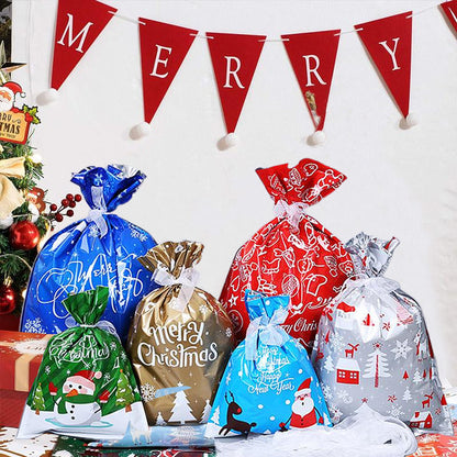 🎅Christmas Sales🎄Drawstring Christmas Gift Bags (Biodegradable)