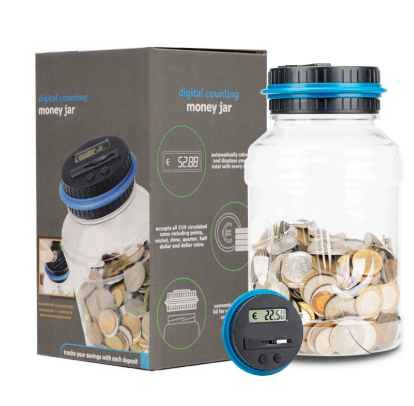 💰 Digital Money Box with Auto Coin Counting – Tracks savings & sets targets – Smart & fun way to watch your savings grow ✨