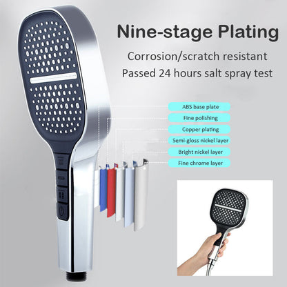 Large Panel Square 8-speed Booster Shower Head