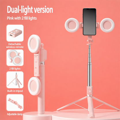 ⏳Time-Limited Special⏰180cm Smart Face-Tracking PTZ Selfie Stick – 360° Auto Follow Phone Tripod with Fill Light, 4-Axis Anti-Shake for Live Streaming & Video Shooting