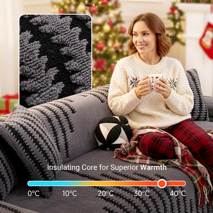 ⏳🔥LIMITED-TIME 50% OFF! ⏰Soft Plush Non‑Slip Couch Cover – Thick Striped Sofa Throw Cover, Cozy Winter‑Friendly Furniture Protector for Living Room, Anti‑Slip Universal Sofa Slipcover
