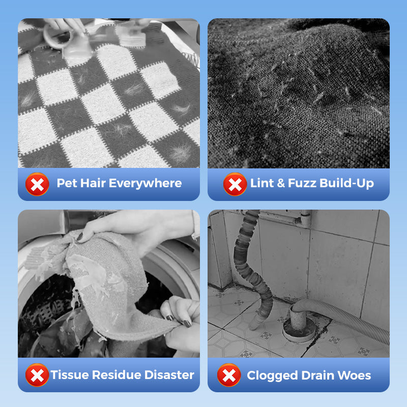 🧺 BUY 1 GET 2 FREE! 🧼 Floating Lint Mesh Bag – Catches Hair & Lint, Reusable & Protects Washing Machine/Drain 🚿