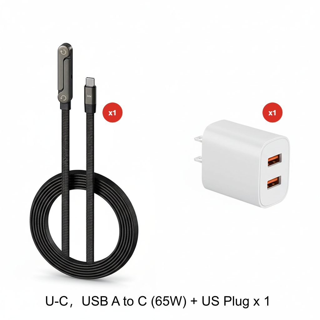 240W Fast Charging Cable with Adjustable Phone Stand