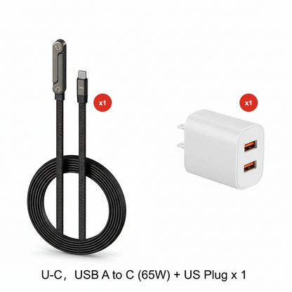 240W Fast Charging Cable with Adjustable Phone Stand