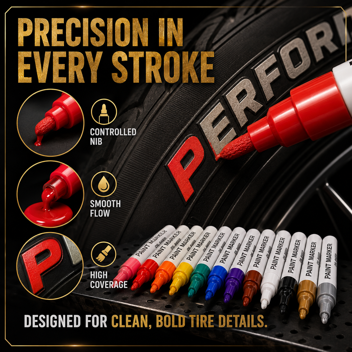 ⏳🔥LIMITED-TIME 50% OFF! ⏰Oil-Based Waterproof Tire Marker Pen