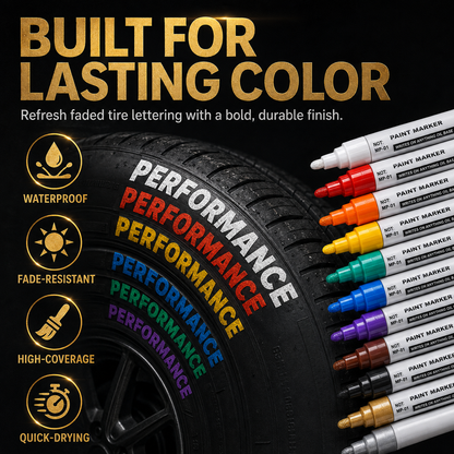 ⏳🔥LIMITED-TIME 50% OFF! ⏰Oil-Based Waterproof Tire Marker Pen