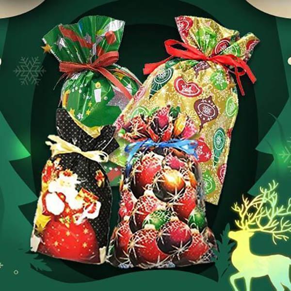Premium Christmas Drawstring Gift Bag