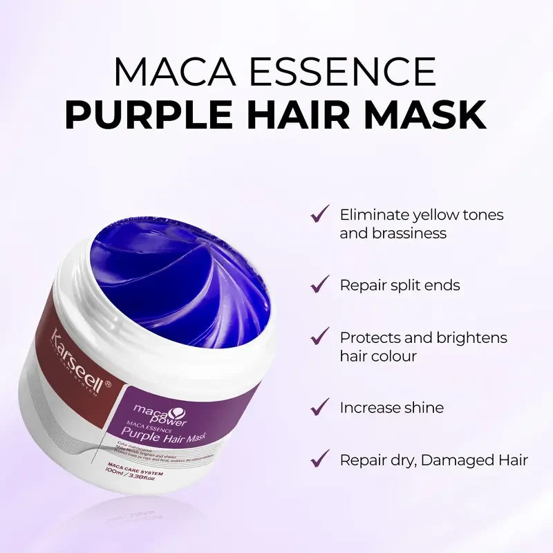 Karseell Purple Hair Mask ✨ Professional Neutralizes Brass & Yellow Tones For Blonde Silver Gray Highlighted Hair