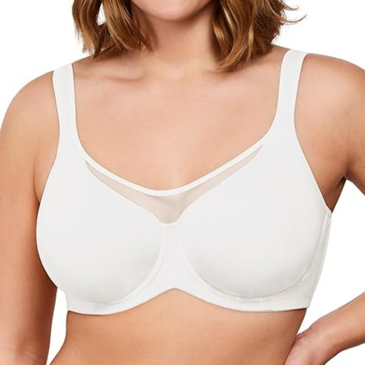 ⏰LAST DAY 65% OFF 💐Women's Elegant Sheer Full Coverage Plus Size Bra, Breathable Mesh Large Size Lingerie, Support Comfort Everyday Bra